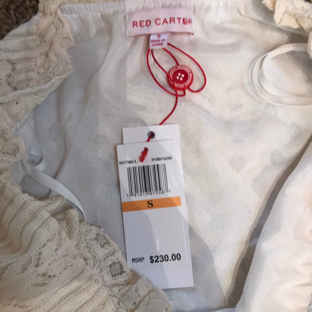 Red Carter Deidra off-the-shoulder Lace Dress - Picture 8 of 8